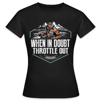 EN CAS DE DOUTE MOTONEIGE - T-shirt Femme - noir - Devant - AI Model Female 172 dark (172cm)
