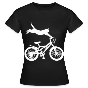 VÉLO DE CHAT - T-shirt Femme - noir - Devant - AI Model Female 172 dark (172cm)