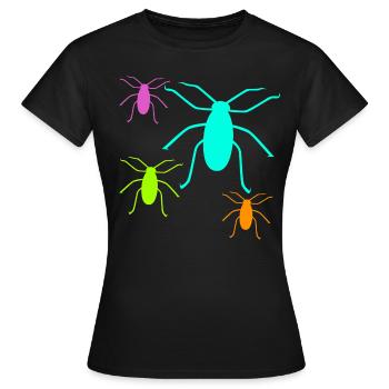 insects - Women's T-Shirt - black - Front - AI Model Female 172 dark (172cm)