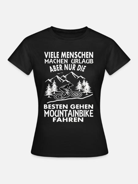 Fahrradtour Urlaub - Frauen T-Shirt - Schwarz