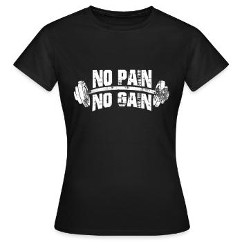 No bread no gain - Women's T-Shirt - black - Front - AI Model Female 172 dark (172cm)