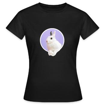 Süßer Hase Kanninchen - Frauen T-Shirt - Schwarz - Vorne - AI Model Female 172 dark (172cm)