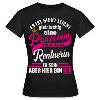 Rentnerin Rente - Geschenk Rentenbeginn Frau - Frauen T-Shirt - Schwarz - Vorne - AI Model Female 172 dark (172cm)