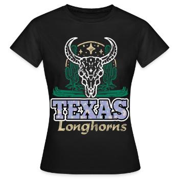 Longhorns texas - Frauen T-Shirt - Schwarz - Vorne - AI Model Female 172 dark (172cm)