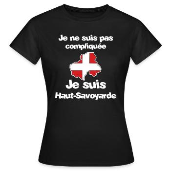 Je suis Haut-Savoyarde - T-shirt Femme - noir - Devant - AI Model Female 172 dark (172cm)