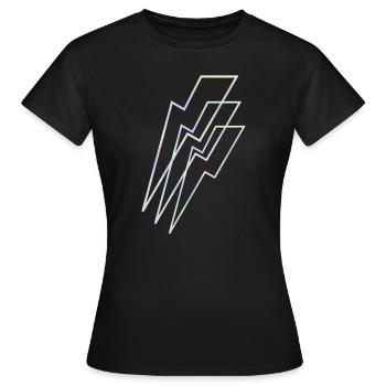 Flash holographic - Women's T-Shirt - black - Front - AI Model Female 172 dark (172cm)