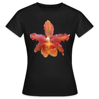 Fleur d’orchidée, Vigne d’orchidée, Fleur d’orchidée - T-shirt Femme - noir - Devant - AI Model Female 172 dark (172cm)
