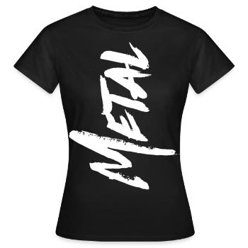 MÉTAL - T-shirt Femme - noir - Devant - AI Model Female 172 dark (172cm)