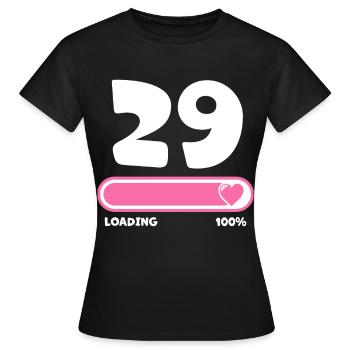 29ème anniversaire 29 ans - T-shirt Femme - noir - Devant - AI Model Female 172 dark (172cm)