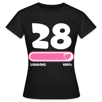28th birthday 28 years - Women's T-Shirt - black - Front - AI Model Female 172 dark (172cm)