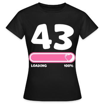 43. Geburtstag 43 Jahre - Frauen T-Shirt - Schwarz - Vorne - AI Model Female 172 dark (172cm)