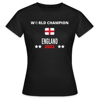 England Weltmeister 2022 - Frauen T-Shirt - Schwarz - Vorne - AI Model Female 172 dark (172cm)
