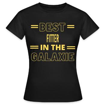 Le meilleur de tous les temps dans la galaxie fitter - T-shirt Femme - noir - Devant - AI Model Female 172 dark (172cm)