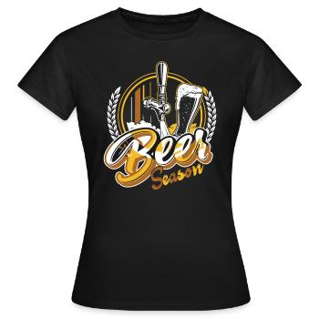 Beer season - Women's T-Shirt - black - Front - AI Model Female 172 dark (172cm)