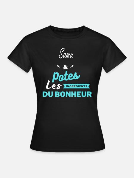potes les ingrédients du bonheur Samu - T-shirt Femme - noir