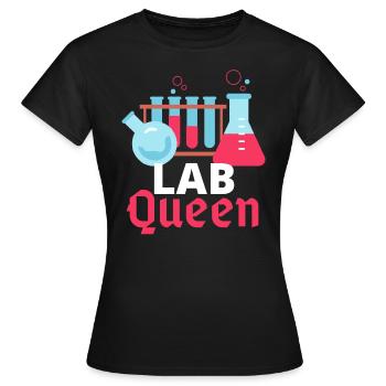 Königin des Labors, Queen of the lab - T-shirt Femme - noir - Devant - AI Model Female 172 dark (172cm)