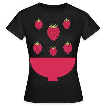 Himbeer-Explosion - Frauen T-Shirt - Schwarz - Vorne - AI Model Female 172 dark (172cm)