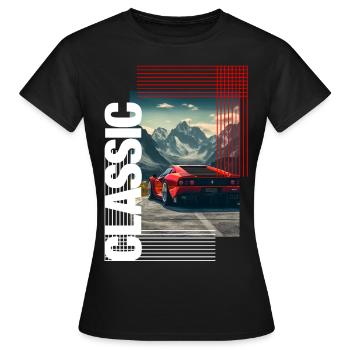 classic car - Frauen T-Shirt - Schwarz - Vorne - AI Model Female 172 dark (172cm)