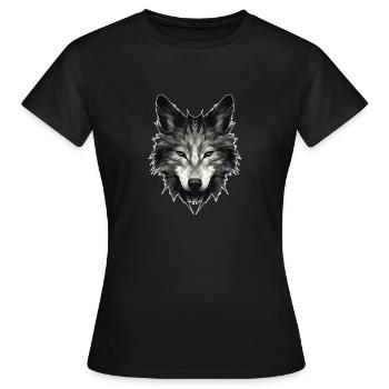 Loup Méchant Loup - T-shirt Femme - noir - Devant - AI Model Female 172 dark (172cm)