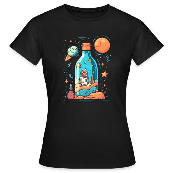 Astronaute de la Voie lactée - T-shirt Femme - noir - Devant - AI Model Female 172 dark (172cm)