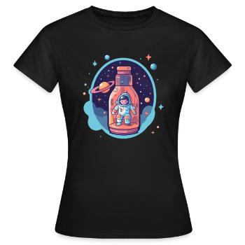 Astronaute de la Voie lactée - T-shirt Femme - noir - Devant - AI Model Female 172 dark (172cm)