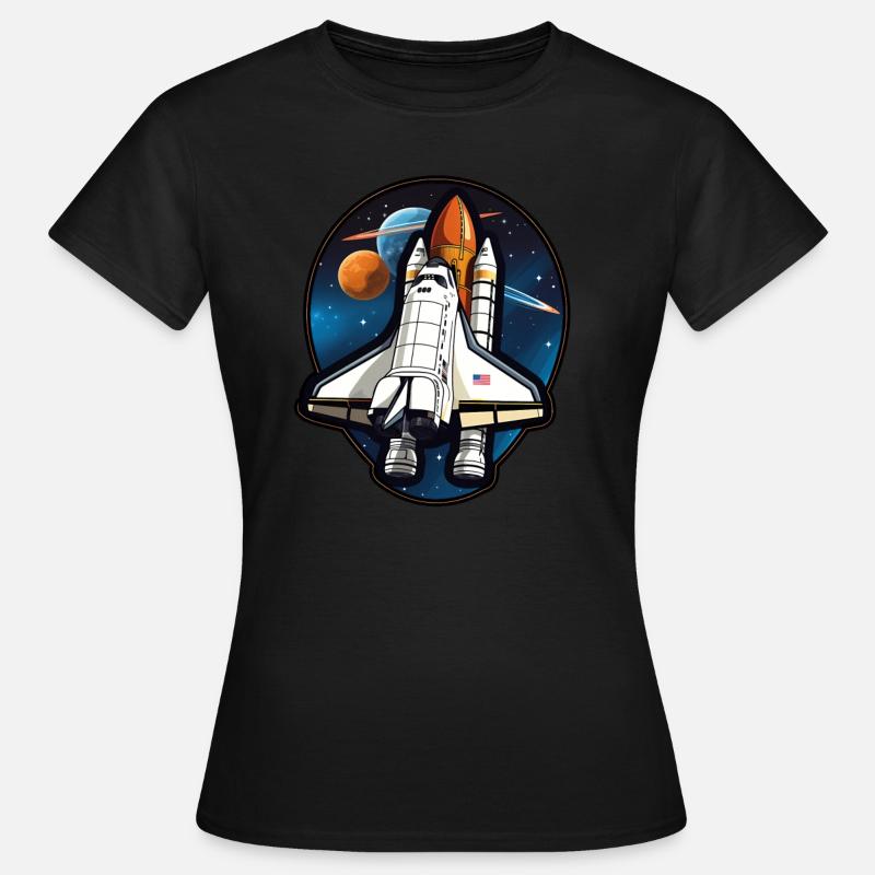 Navette spatiale spatiale - T-shirt Femme - noir