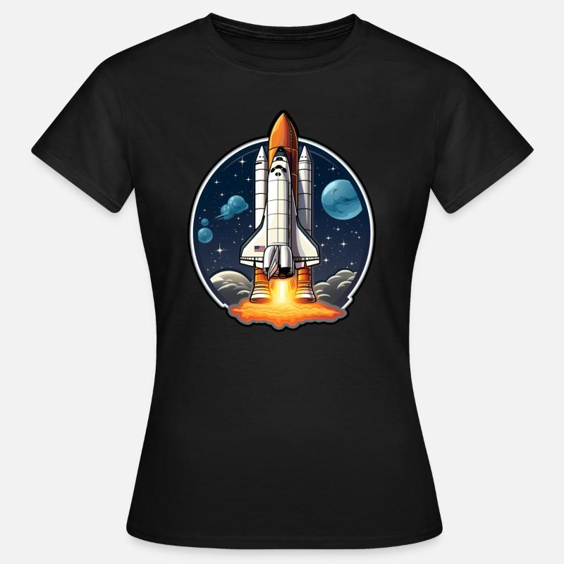 Navette spatiale spatiale - T-shirt Femme - noir