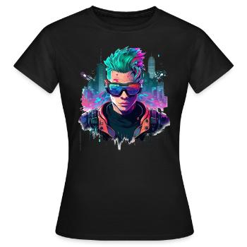 Cyber Gamer - T-shirt Femme - noir - Devant - AI Model Female 172 dark (172cm)