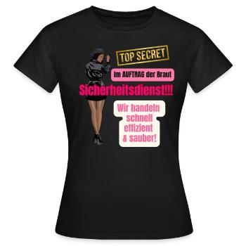 JGA - Frauen T-Shirt - Schwarz - Vorne - AI Model Female 172 dark (172cm)