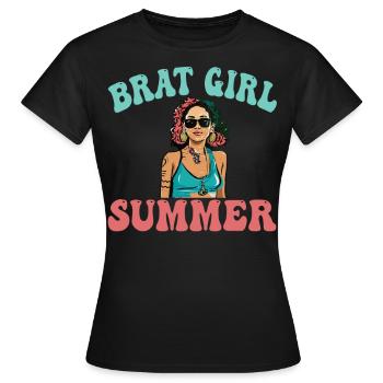 brat Girl summer - Frauen T-Shirt - Schwarz - Vorne - AI Model Female 172 dark (172cm)