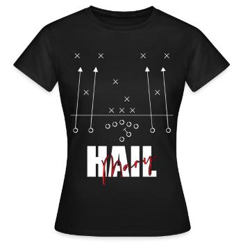 Match de football américain Hail Mary - T-shirt Femme - noir - Devant - AI Model Female 172 dark (172cm)