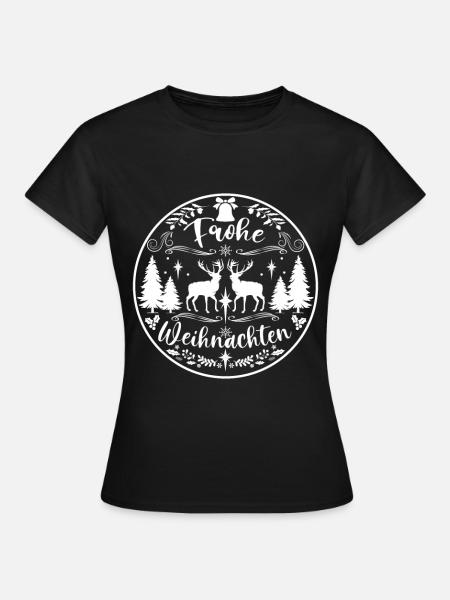 Frohe Weihnachten - Frauen T-Shirt - Schwarz