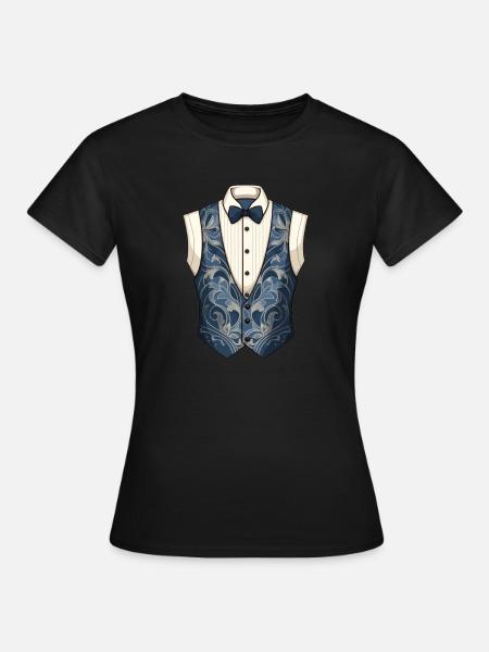 Suit Waiter Opera Vest - Women's T-Shirt - black