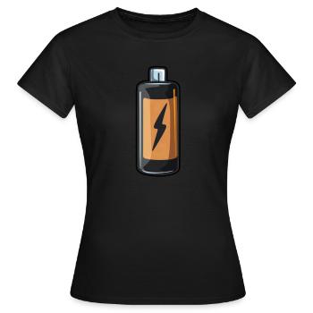 Batterie - Frauen T-Shirt - Schwarz - Vorne - AI Model Female 172 dark (172cm)