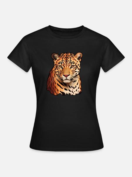 Leopard - Frauen T-Shirt - Schwarz