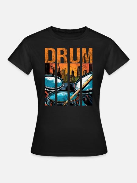 Schlagzeuger Schlagzeug - Frauen T-Shirt - Schwarz