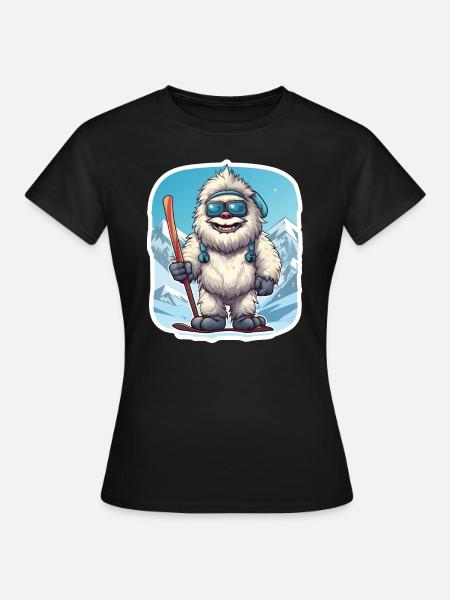 Yeti - Frauen T-Shirt - Schwarz