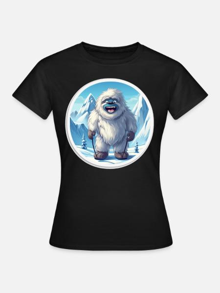 Yeti - Frauen T-Shirt - Schwarz