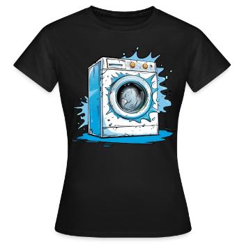 Machine à laver - T-shirt Femme - noir - Devant - AI Model Female 172 dark (172cm)