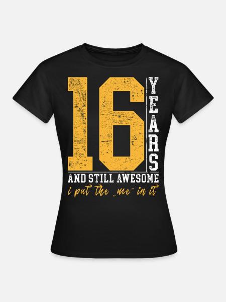 16 Jaar Verjaardagscadeau Kinderen Jongen Meisje - Vrouwen T-shirt - zwart