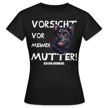 Dog mom beware - Women's T-Shirt - black - Front - AI Model Female 172 dark (172cm)