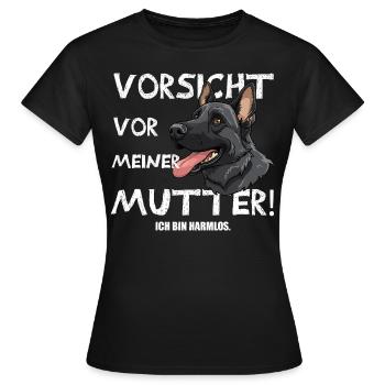 Dog mom beware - Women's T-Shirt - black - Front - AI Model Female 172 dark (172cm)