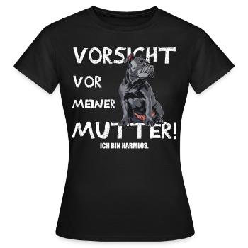 Dog mom beware - Women's T-Shirt - black - Front - AI Model Female 172 dark (172cm)