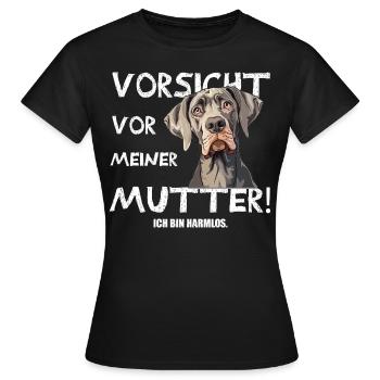 Dog mom beware - Women's T-Shirt - black - Front - AI Model Female 172 dark (172cm)