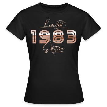 Limited 1983 Edition Retro Geburtstag Geschenk - Frauen T-Shirt - Schwarz - Vorne - AI Model Female 172 dark (172cm)
