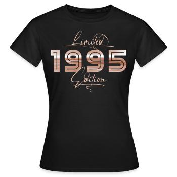 Limited 1995 Edition Retro Geburtstag Geschenk - Frauen T-Shirt - Schwarz - Vorne - AI Model Female 172 dark (172cm)