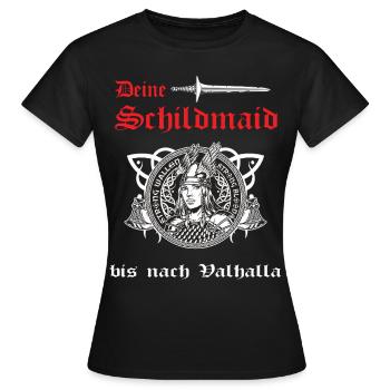 Schilmaiden Warrior Lagertha Viking Femmes - T-shirt Femme - noir - Devant - AI Model Female 172 dark (172cm)