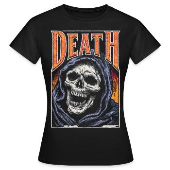 Grimm Reaper Badge - Frauen T-Shirt - Schwarz - Vorne - AI Model Female 172 dark (172cm)