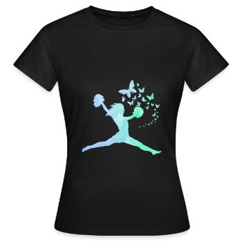 Cheerleader - Frauen T-Shirt - Schwarz - Vorne - AI Model Female 172 dark (172cm)