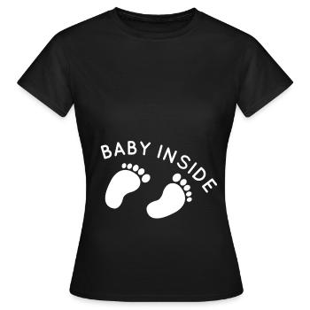 baby inside schwangerschaft - Frauen T-Shirt - Schwarz - Vorne - AI Model Female 172 dark (172cm)